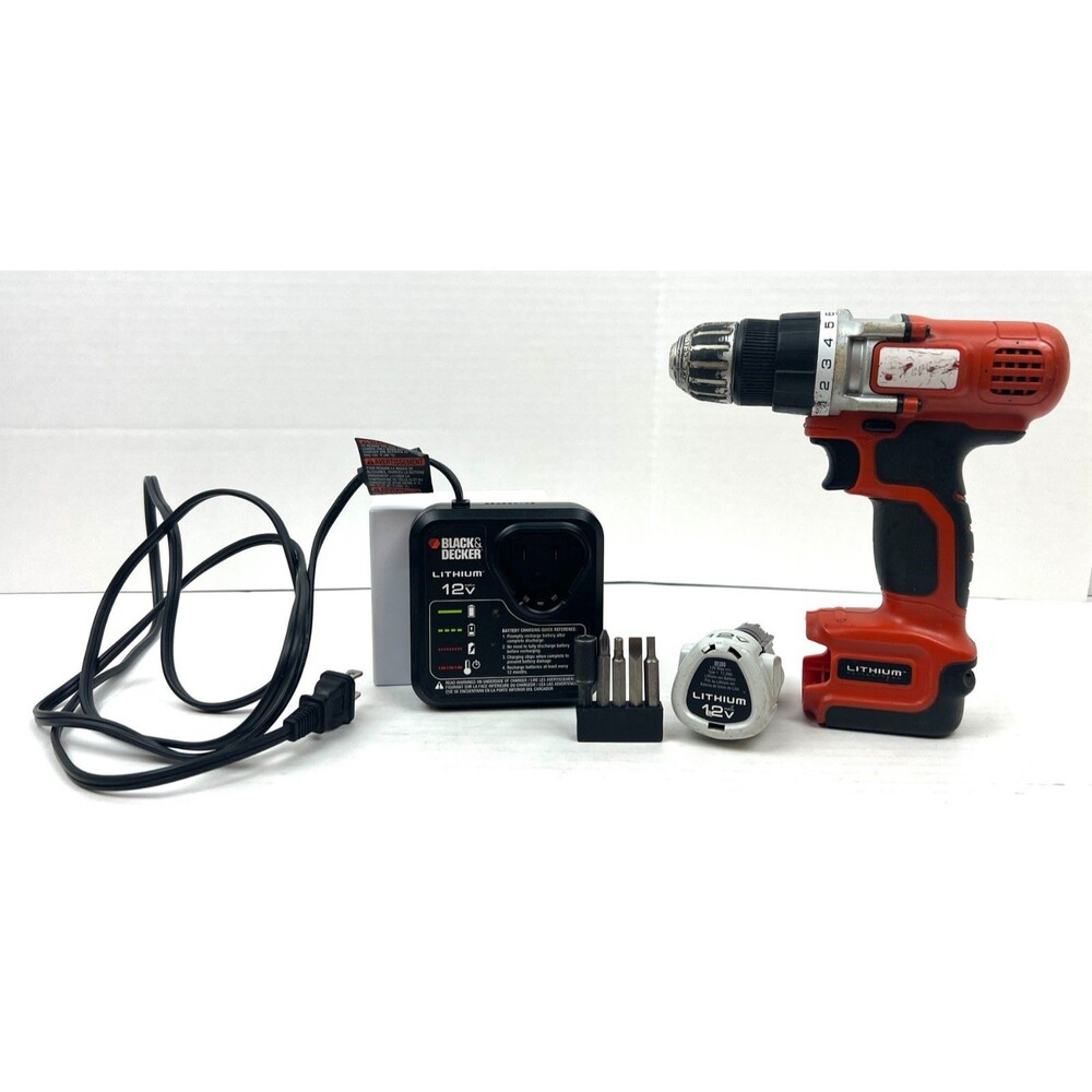 Black & Decker 12v Lithium Cordless Drill LDX112 Type 1 Battery & Charger